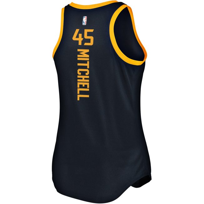 Donovan Mitchell Utah Jazz Fanatics Women's Fast Break Team Tank Jersey - Icon Edition - Navy - Image 3