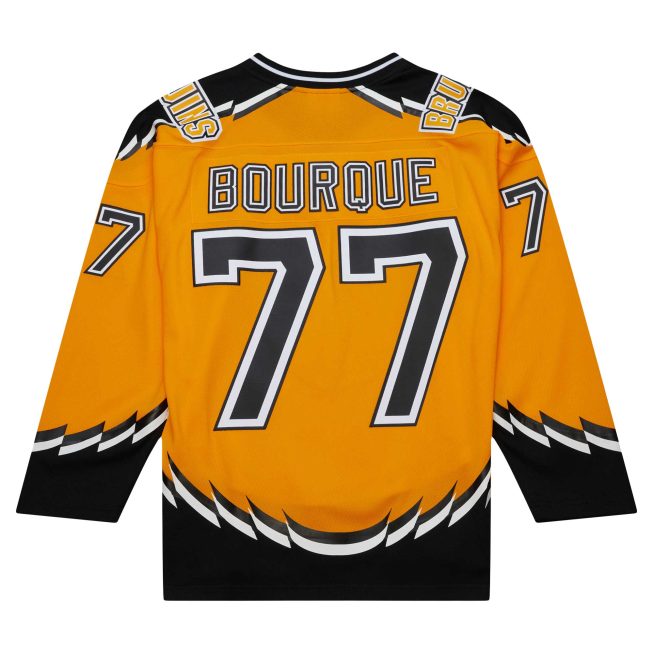 Ray Bourque Boston Bruins Mitchell & Ness 1996/97 Captain Patch Blue Line Player Jersey - Gold - Image 3