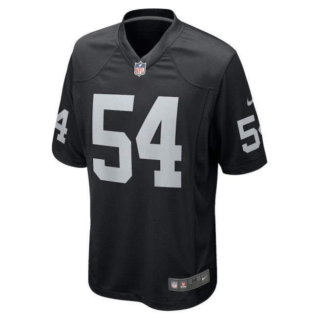 Netane Muti 54 Las Vegas Raiders Men Team Game Jersey - Black - Image 2