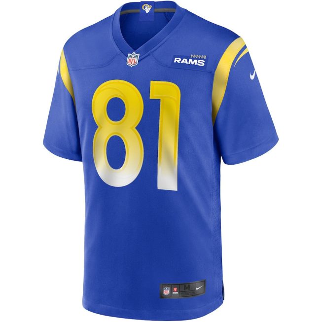 Torry Holt 81 Los Angeles Rams Men Game Retired Jersey - Royal - Image 2