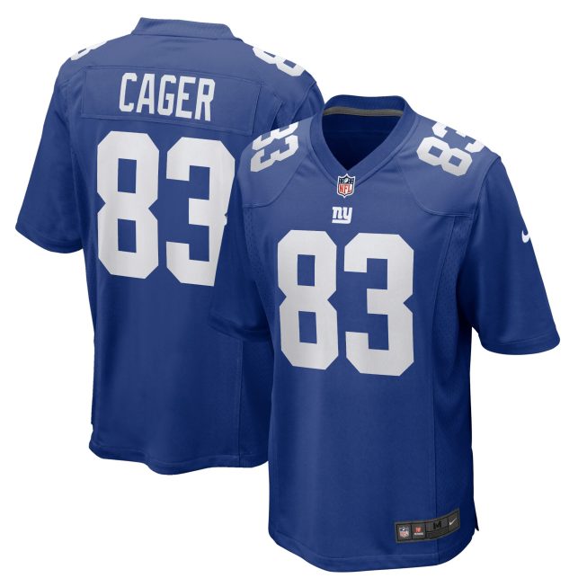 Lawrence Cager New York Giants Home Game Player Jersey - Royal