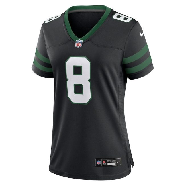 Aaron Rodgers 8 New York Jets Alternate Game Women Jersey - Legacy Black - Image 2