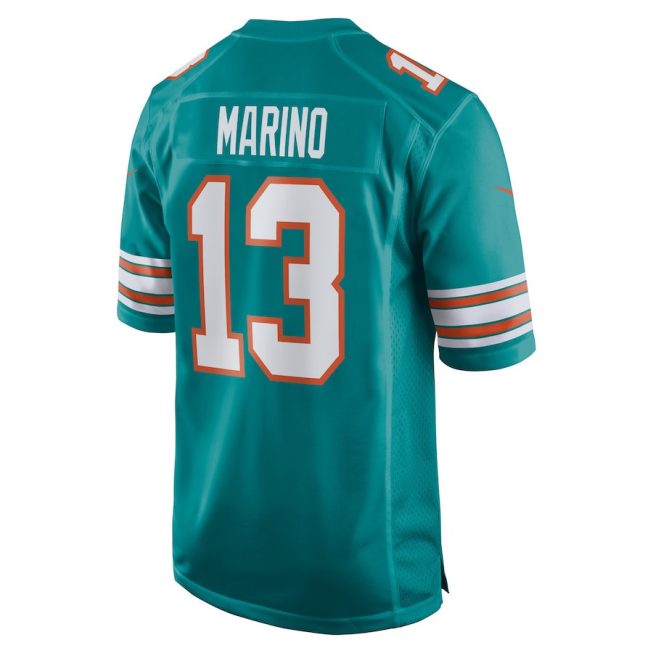 Dan Marino 13 Miami Dolphins Men Retired Jersey - Aqua - Image 3