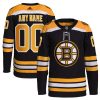 Boston Bruins Home Primegreen Authentic Custom Jersey - Black