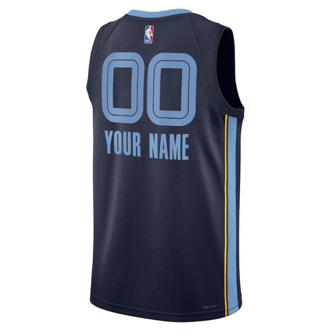Memphis Grizzlies 2023/24 Icon Swingman Custom Men Jersey - Navy - Image 3