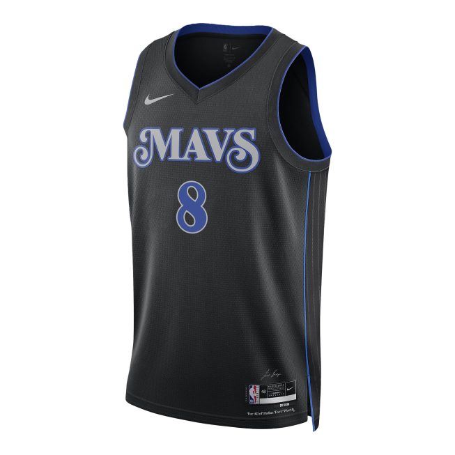 Josh Green 8 Dallas Mavericks 2024 FINALS PATCH Swingman Jersey - City Edition - Black - Image 2