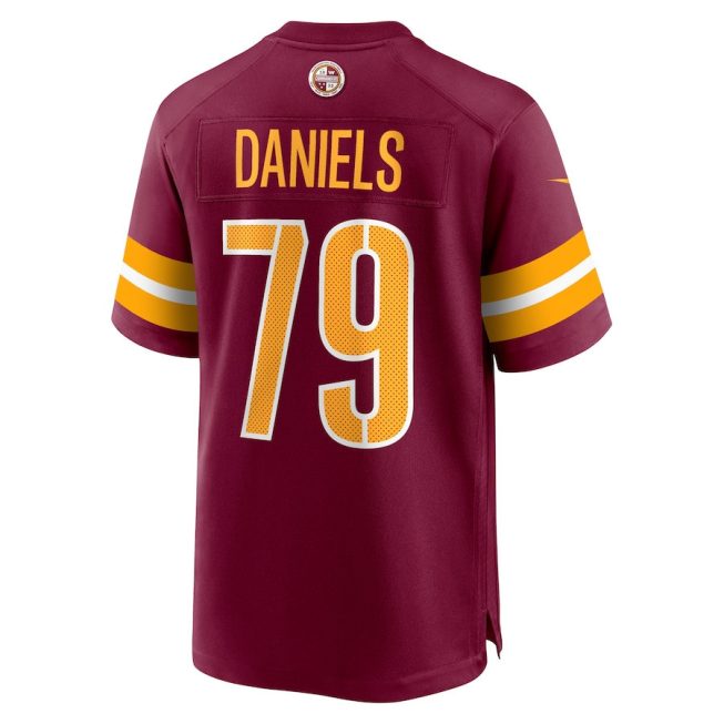 Braeden Daniels 79 Washington Commanders Men Game Jersey - Burgundy - Image 3