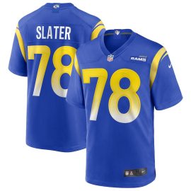 Jackie Slater 78 Los Angeles Rams Men Game Retired Jersey - Royal