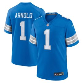 Terrion Arnold Detroit Lions 2024 Draft First Round Pick Player Game Jersey - Blue