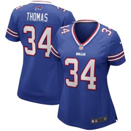 Thurman Thomas 34 Buffalo Bills Women Game Retired Jersey - Royal