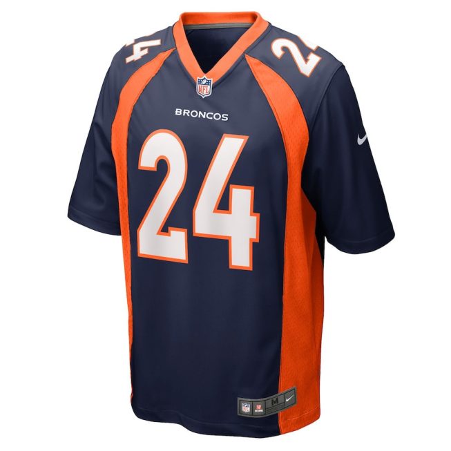 Champ Bailey 24 Denver Broncos Men Retired Jersey - Navy - Image 2