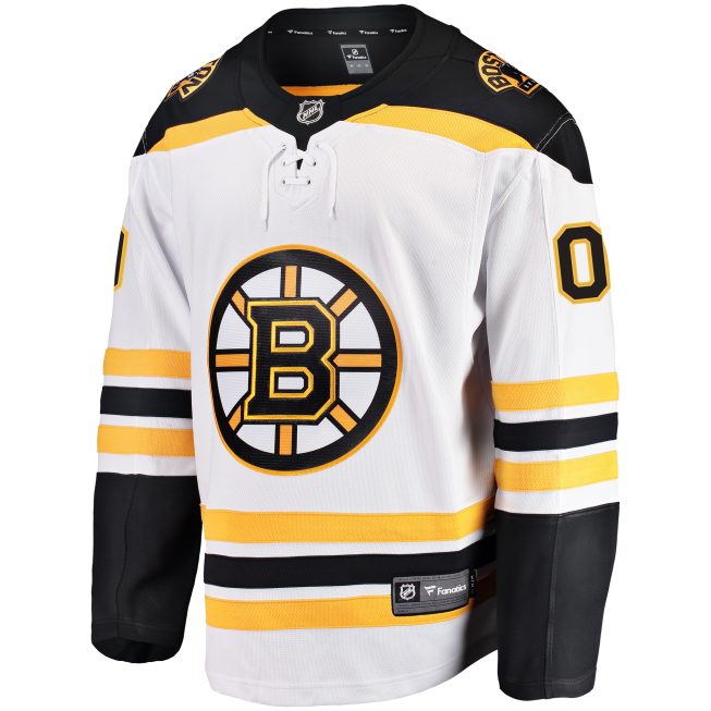 Boston Bruins Fanatics Away Breakaway Custom Jersey - White - Image 2