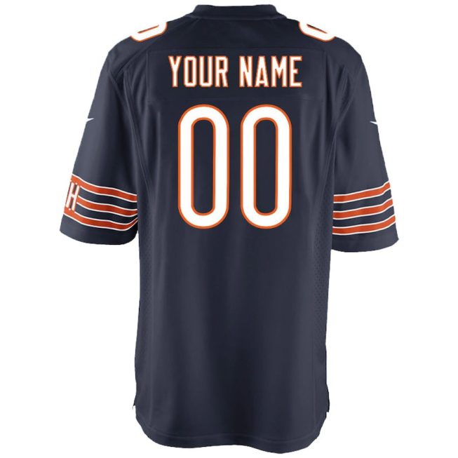 Chicago Bears YOUTH Custom Game Jersey - Navy - Image 3