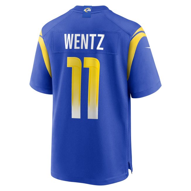Carson Wentz Los Angeles Rams Team Game Jersey - Royal - Image 3