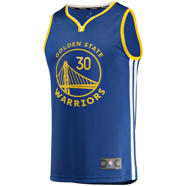 Stephen Curry Golden State Warriors Fanatics Youth 2022/23 Fast Break Replica Player Jersey - Icon Edition - Royal - Image 2