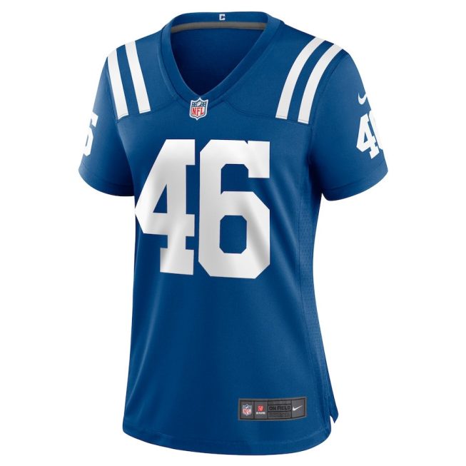 Luke Rhodes 46 Indianapolis Colts Women Game Jersey - Royal - Image 2