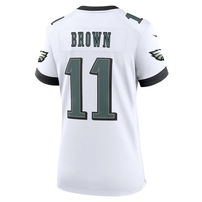 A.J. Brown 11 Philadelphia Eagles Game Women Jersey - White - Image 3