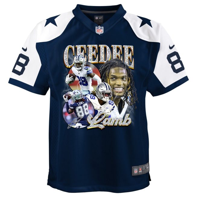 CeeDee Lamb 88 Dallas Cowboys Cee Works Hard Alternate Game YOUTH Jersey - Image 2