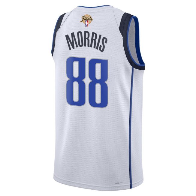 Markieff Morris 88 Dallas Mavericks 2024 FINALS PATCH Swingman Jersey - Association Edition - White - Image 2