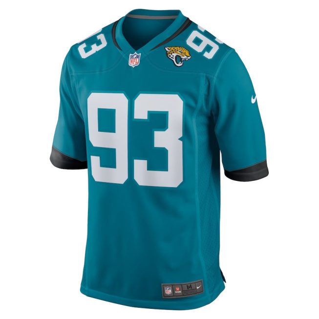Tyler Lacy 93 Jacksonville Jaguars Men Team Game Jersey - Teal - Image 2