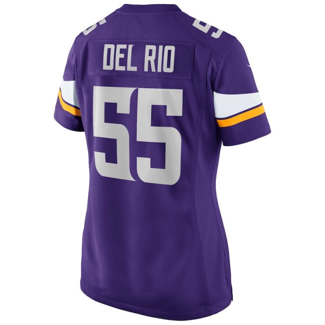 Jack Del Rio 55 Minnesota Vikings Women Game Retired Jersey - Purple - Image 3