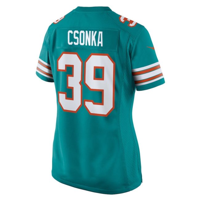 Larry Csonka 39 Miami Dolphins Women Retired Jersey - Aqua - Image 3