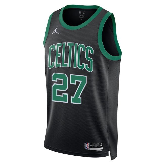 Jordan Walsh 27 Boston Celtics 2024 FINALS PATCH Swingman Jersey - Statement Edition - Black - Image 3