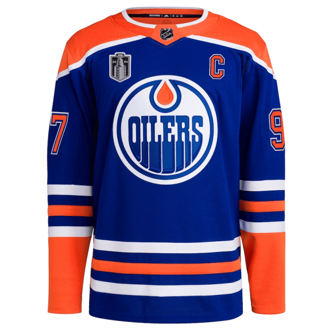 Connor McDavid 97 Edmonton Oilers 2024 Stanley Cup Final Home Primegreen Player Jersey – Royal - Image 2
