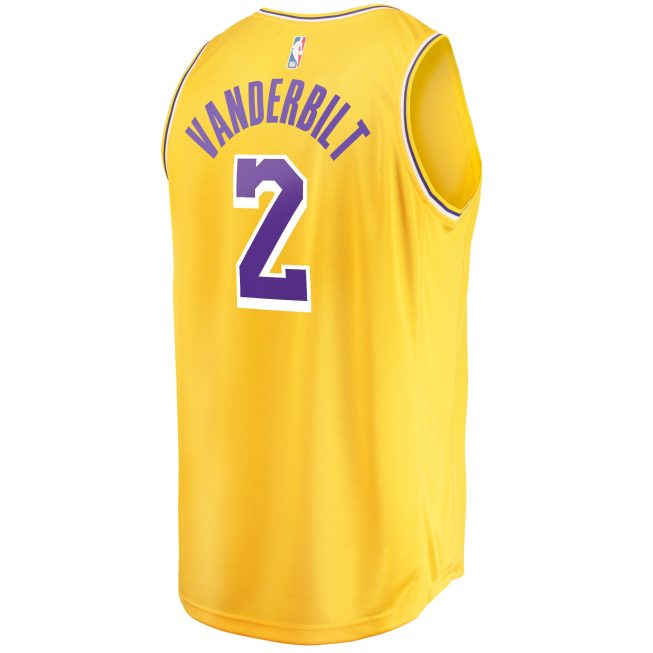 Jarred Vanderbilt Los Angeles Lakers Fanatics Fast Break Player Jersey - Icon Edition - Gold - Image 3