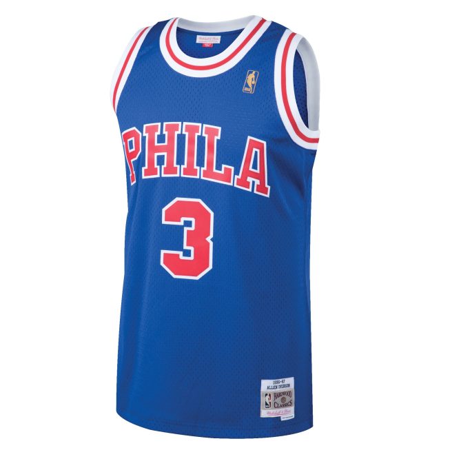 Allen Iverson Philadelphia 76ers Mitchell & Ness 1996/97 Hardwood Classics Throwback Swingman Jersey - Royal - Image 2