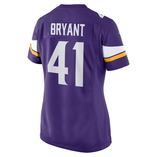 Austin Bryant 41 Minnesota Vikings Women Game Jersey - Purple - Image 3