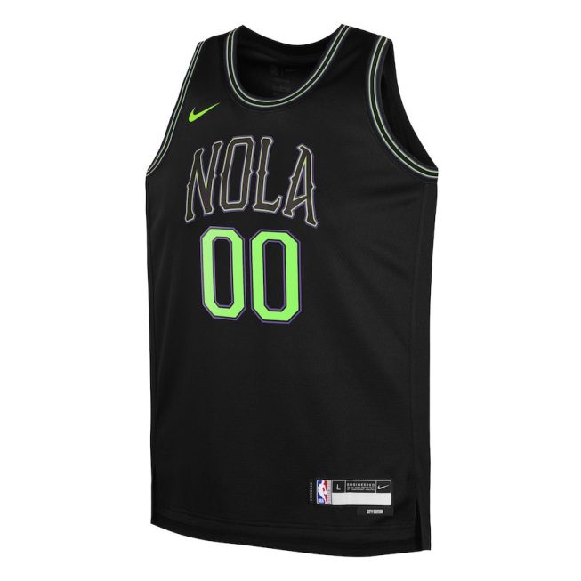 New Orleans Pelicans 2023/24 City Edition Swingman Custom YOUTH Jersey - Black - Image 2