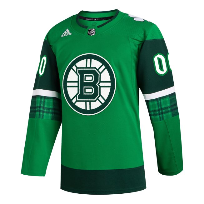 Boston Bruins St. Patrick's Day Authentic Custom Jersey - Kelly Green - Image 2