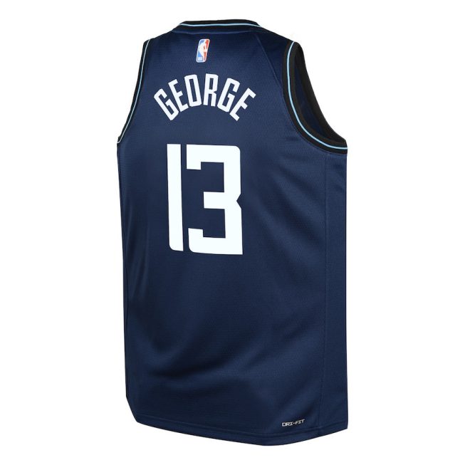 Paul George 13 LA Clippers 2023/24 City Edition Swingman YOUTH Jersey - Navy - Image 3