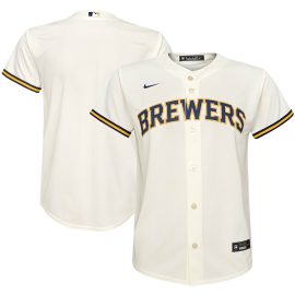 Milwaukee Brewers Youth Home Replica Team Jersey - Cream