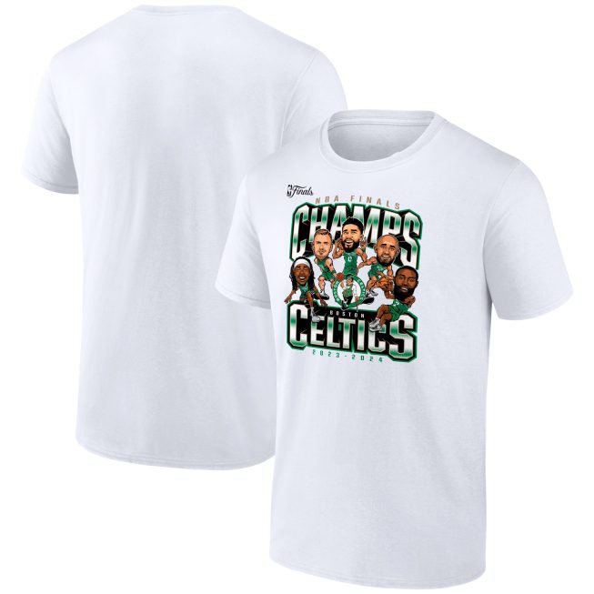 Boston Celtics 2024 Finals Champions Pull Up Jumper Unisex T-Shirt - White