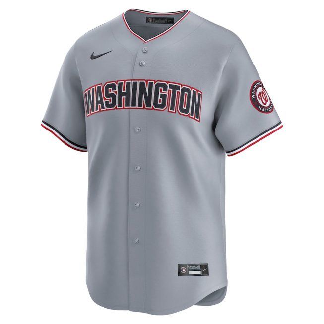 Washington Nationals Road Limited Men Jersey - Gray - Image 2