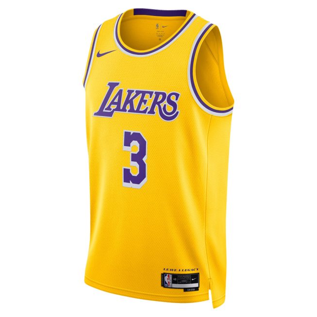 Anthony Davis Los Angeles Lakers Unisex Swingman Jersey - Icon Edition - Gold - Image 2