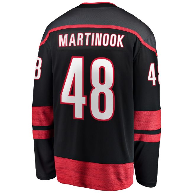 Jordan Martinook Carolina Hurricanes Fanatics Home Breakaway Jersey - Black - Image 3