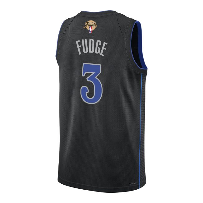 Alex Fudge 3 Dallas Mavericks 2024 FINALS PATCH Swingman Jersey - City Edition - Black - Image 3
