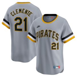 Roberto Clemente Pittsburgh Pirates Throwback Cooperstown Collection Limited Jersey - Gray