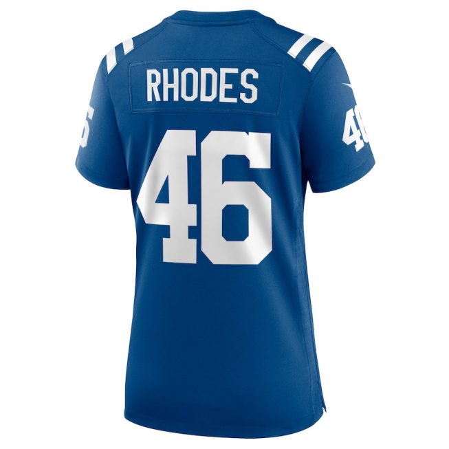 Luke Rhodes 46 Indianapolis Colts Women Game Jersey - Royal - Image 3