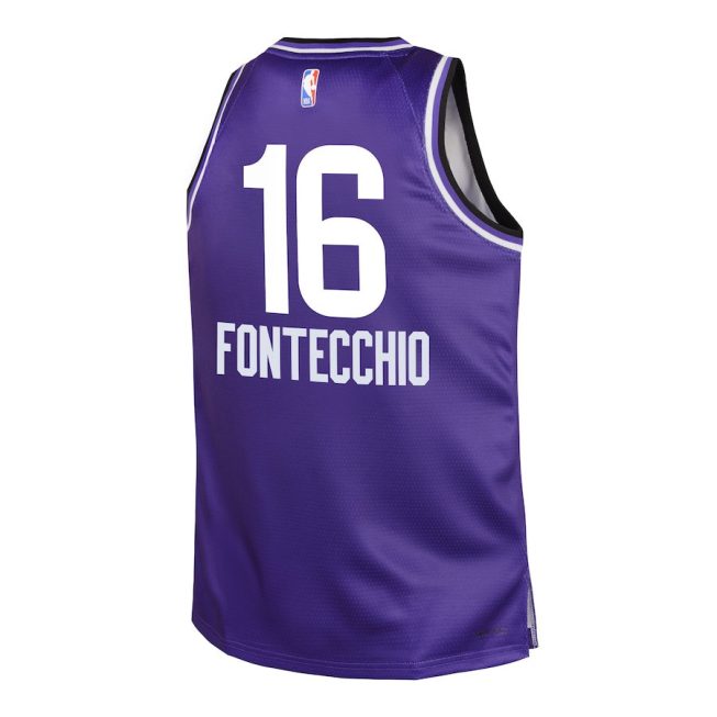 Simone Fontecchio 16 Utah Jazz 2023/24 City Edition Swingman YOUTH Jersey - Purple - Image 3