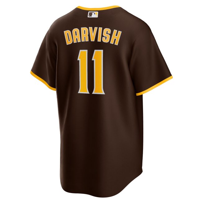 Yu Darvish San Diego Padres Alternate Replica Player Jersey - Brown - Image 3