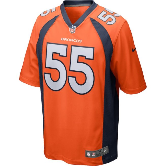 Bradley Chubb 55 Denver Broncos Men Game Jersey - Orange - Image 2
