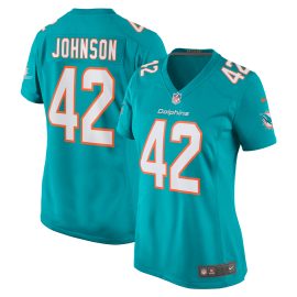 Alexander Johnson Miami Dolphins Women's Game Jersey - Aqua
