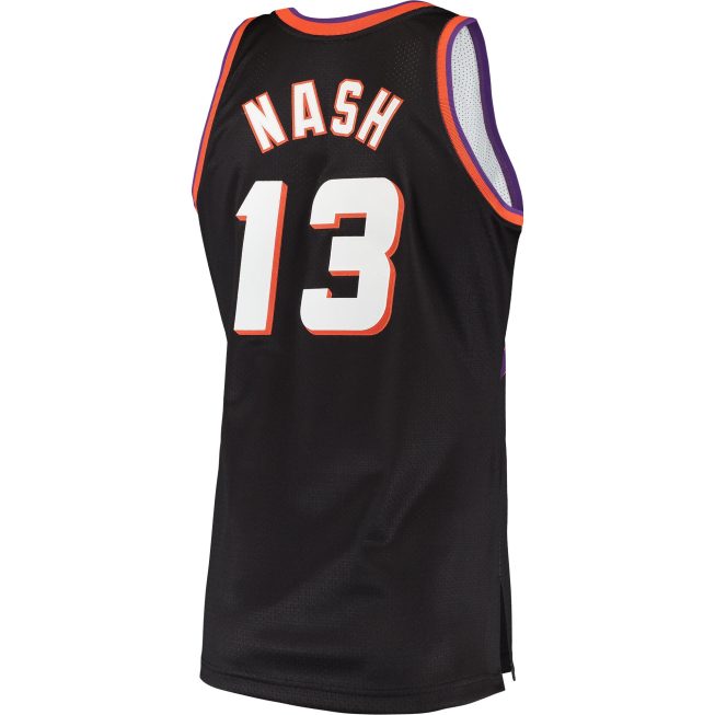 Steve Nash Phoenix Suns Mitchell & Ness 1996/97 Hardwood Classics Authentic Jersey - Black - Image 3