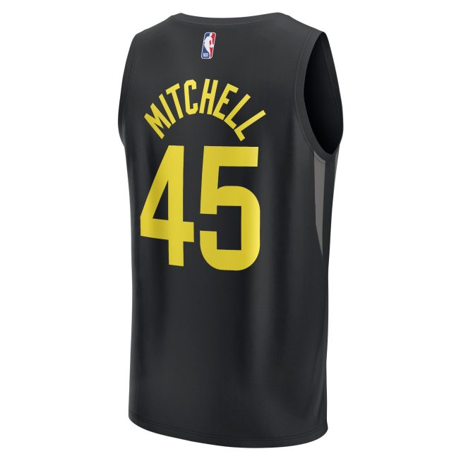 Donovan Mitchell Utah Jazz Fanatics Fast Break Replica Player Jersey - Statement Edition - Black - Image 2