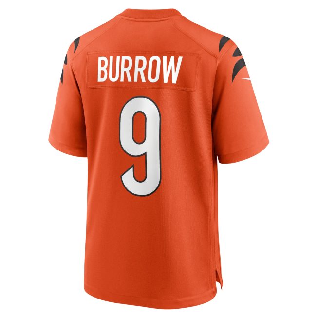 Joe Burrow Cincinnati Bengals Alternate Game Jersey - Orange - Image 3