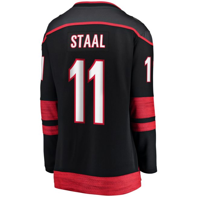 Jordan Staal Carolina Hurricanes Fanatics Women's Home Captain Patch Breakaway Player Jersey - Black - Image 2